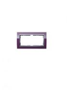Рамка Gira Event Clear Фиолетовый 2 поста без перегородки цвет вставки Алюминий
