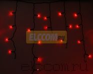 Гирлянда Айсикл (бахрома) светодиодный, 4,8 х 0,6 м, черный провод, 220В, диоды красные, NEON-NIGHT