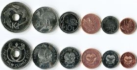Фауна Набор монет Папуа Новая Гвинея 2004-2006 (6 монет)