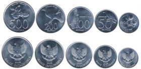 Фауна и флора Набор монет  Индонезия 1996-2003