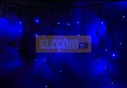 Гирлянда Айсикл (бахрома) светодиодный, 3,2х0,9 м, черный провод "КАУЧУК", 220В, диоды синие, NEON-NIGHT