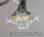 Готовый набор: Гирлянда "LED Galaxy Bulb String", 30 ламп, 10 м, в лампе 6 LED, цвет белый, провод БЕЛЫЙ каучуковый, влагостойкая IP54