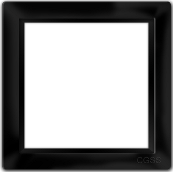 Однопостовая рамка черная матовая CGSS "Практика" PL-P101-BCM