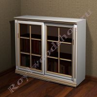 Книжный шкаф со стеклянными дверями "Лондон СИТИ-С белый"