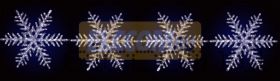 Акриловая светодиодная фигура на каракасе "4 снежинки" Ø 80 см, 458 светодиодов, IP44 понижающий трансформатор в комплекте, NEON-NIGHT