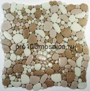 Gravel E-046  Мозаика Pebble (морские камушки), 295*325 мм, (Керамиссимо)