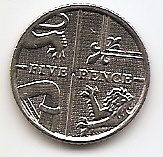 5  новых пенсов (Регулярный выпуск) Великобритания 2010