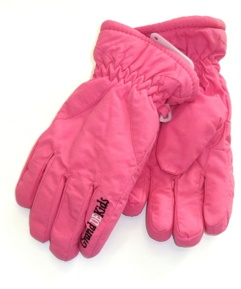 Розовые перчатки-краги для девочки