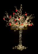 Светодиодное дерево "Яблоня", высота 1.5м, 10 красных яблок, тепло-белые светодиоды, IP 54, понижающий трансформатор в комплекте, NEON-NIGHT