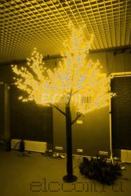 Светодиодное дерево "Сакура" высота 1,5м, диаметр кроны 1,8м, желтые светодиоды, IP 54, понижающий трансформатор в комплекте, NEON-NIGHT