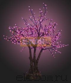 Светодиодное дерево "Сакура", высота 1.7 метра, фиолетовые светодиоды, IP 54, понижающий трансформатор в комплекте, NEON-NIGHT