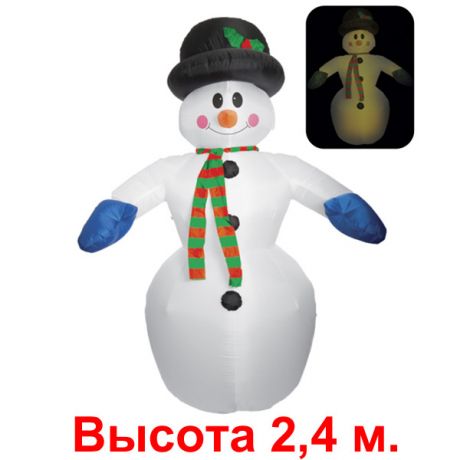 «Снеговик в шапке и шарфе», 2.4м