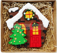 Новогодние подарки Пряники имбирные "Рождественский домик" Ginger Dream