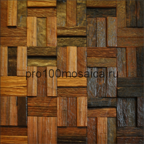 MCM070 Бесшовная деревянная мозаика серия WOOD, 300*300*15 мм