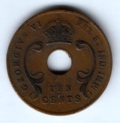 10 центов 1941 г. Восточная Африка