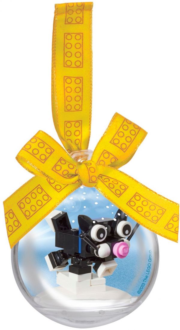Ёлочная игрушка Котёнок в шаре. Конструктор ЛЕГО 850950