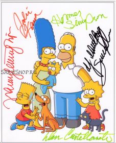 Автографы: Симпсоны (The Simpsons) 4 подписи.