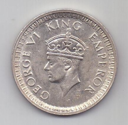 1 рупия 1942 г. UNC. Британская Индия