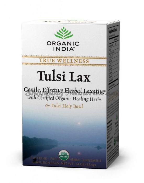 Чай Тулси Лакс слабительный в пакетиках Органик Индия / Organic India Tulsi Lax Tea Bags