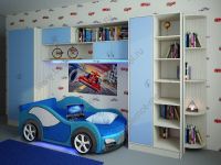 Детская комната Фанки Кидз + кровать-машина Велюр