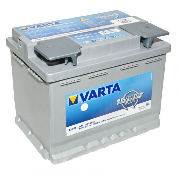 Автомобильный аккумулятор АКБ VARTA (ВАРТА) Start-Stop Plus Silver Dynamic AGM 560 901 068 D52 60Ач ОП