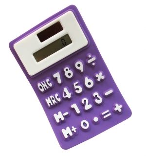 Калькулятор  фиолетовый (можно гнуть, сворачивать трубочкой)