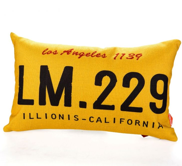 Декоративная подушка «Car Number» - Los Angeles