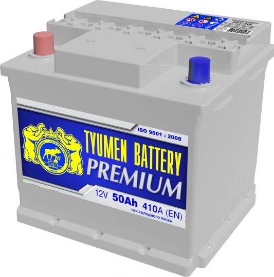 Автомобильный аккумулятор АКБ Тюмень Премиум (TYUMEN BATTERY) PREMIUM 6СТ-50L 50Aч О.П.