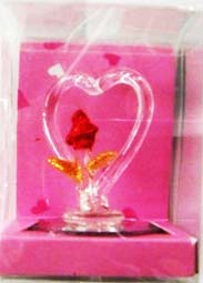 Фигура "Сердце с розой" (на зеркале)