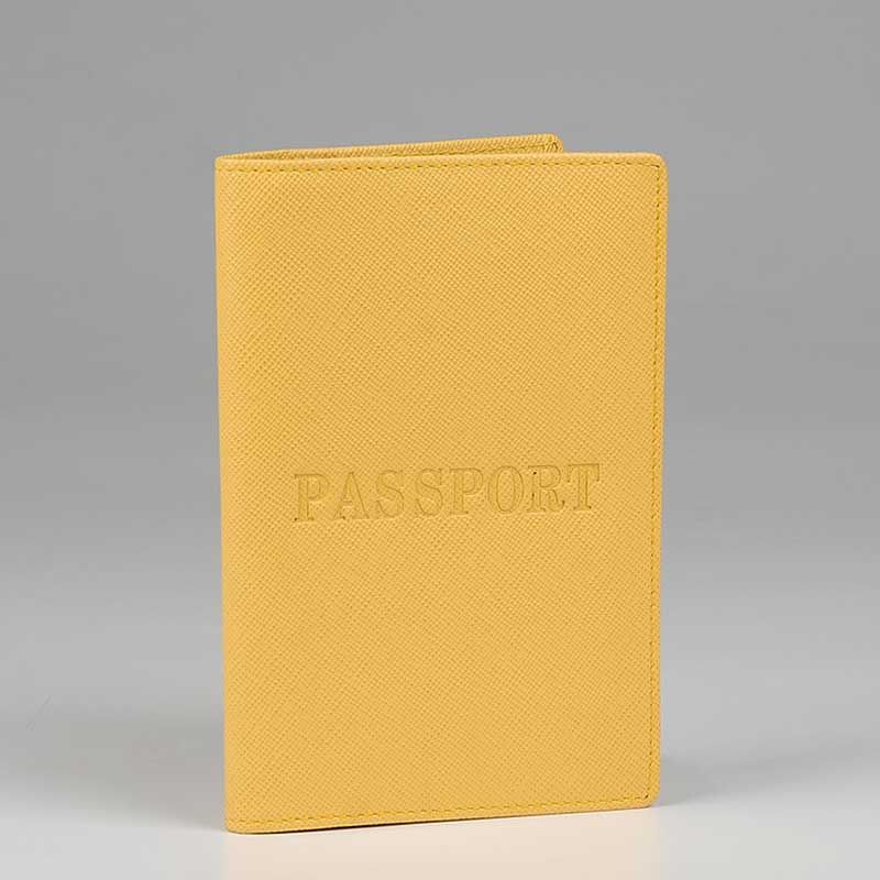Обложка для паспорта женская 42М6_90044_50_1402П; кожа; желтый
