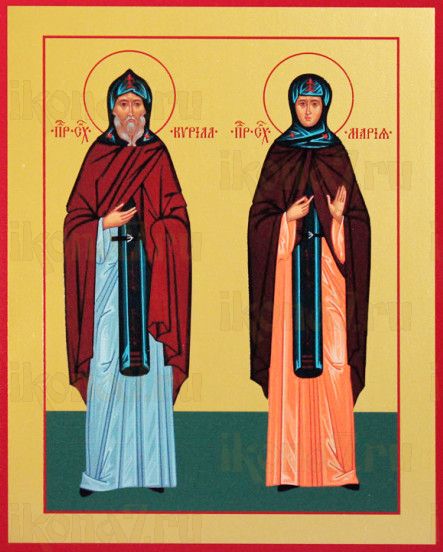 Икона Кирилл и Мария Радонежские (рукописная)