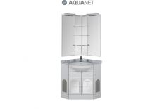 Комплект мебели Aquanet  Ринконера Европа 70 NEW угловой мрамор серый, зеркало с полками (161285)