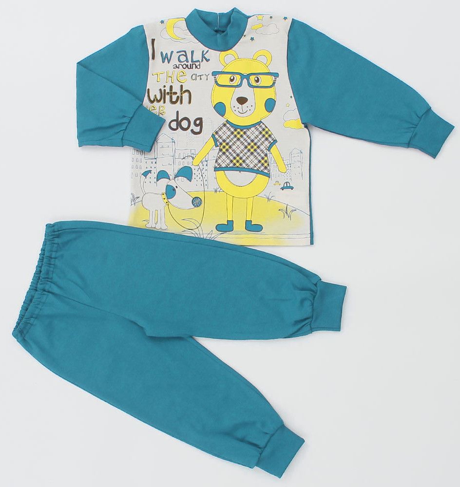 Хлопковая пижама для мальчика Умный мишка