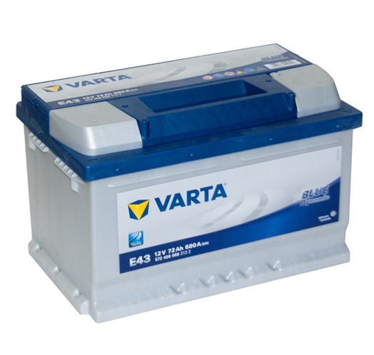 Автомобильный аккумулятор АКБ VARTA (ВАРТА) Blue Dynamic 572 409 068 E43 72Ач ОП