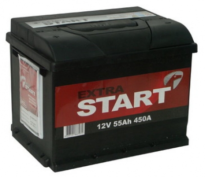 Автомобильный аккумулятор АКБ Extra START (Экстра Старт) 6CT-55 55Ач о.п.