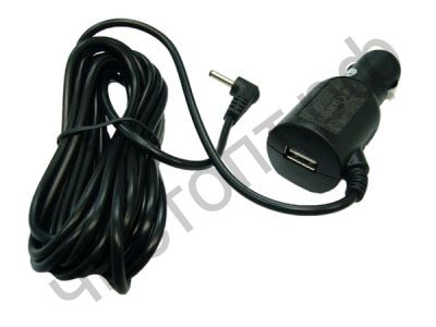Шнур питания в прикур. (АЗУ) для автовидеорегист (3м) CAU27 (1025) 5V штекер 3,5мм (2000mA, гнездо USB)