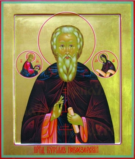 Икона Кирилл Новоезерский (рукописная)