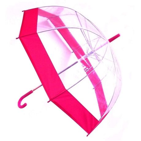 Зонт прозрачный (купол розовый)