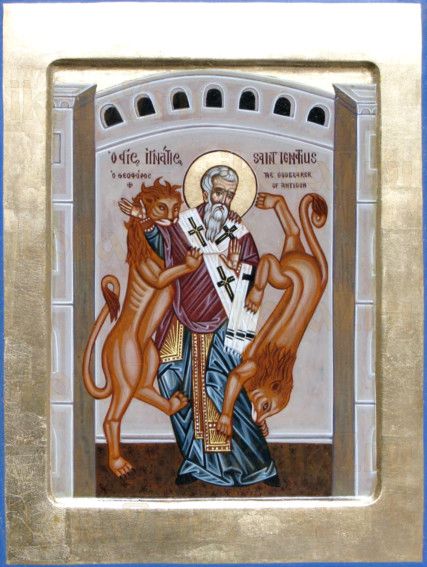 Икона Игнатий Богоносец (рукописная)