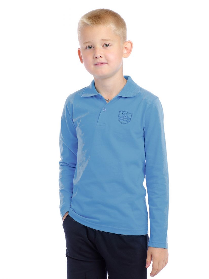 Рубашка-поло голубого цвета для мальчика
