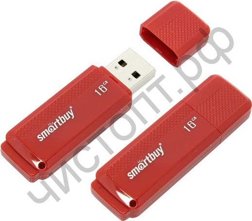 флэш-карта Smartbuy 16GB Dock Red красная