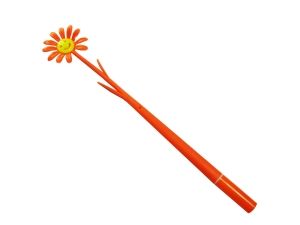 Ручка гнущаяся "Цветок" оранжевый