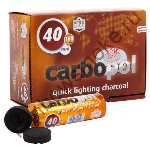 Уголь для кальяна Carbopol 40 мм (Коробка)