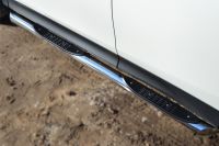 Пороги труба d76 с накладкой (вариант 1) Toyota RAV 4 2013-
