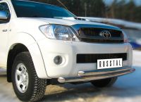 Защита переднего бампера d63/63 (дуга) Toyota Hilux