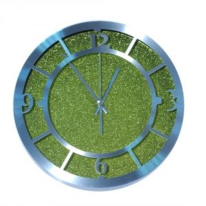 Часы металл круглые зеленые