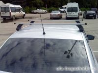 Багажник на крышу Volkswagen Polo sedan, прямоугольные дуги и опоры типа Е