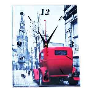 Часы "Башня с красной машиной" (20*25 см.)