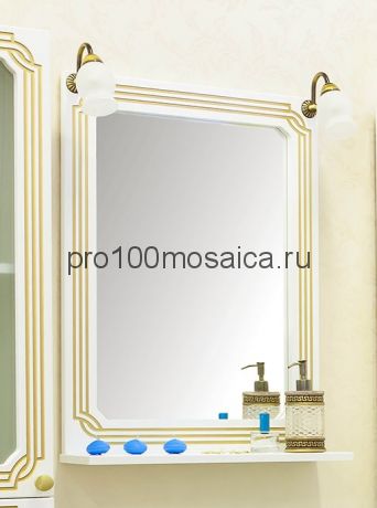 Зеркало для ванной Коллекция Каир 60 см , белое (SANFLOR)