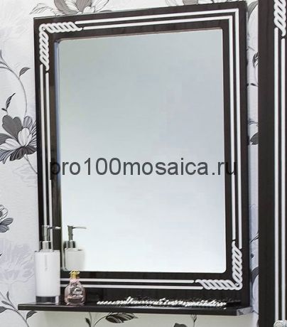 Зеркало для ванной Коллекция Элен 60 см , черное (SANFLOR)
